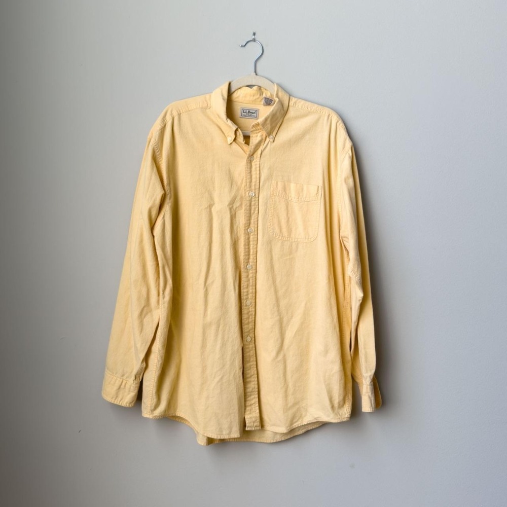 LL Bean Fall Cotton Granola Hiking Men's Button Down Shirt